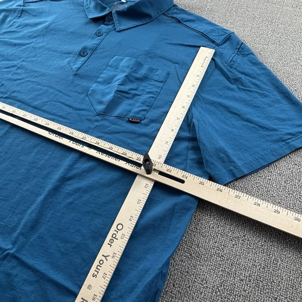 5.11 Tactical Polo Shirt Adult 2XL XXL Blue Short Sleeve Active Casual Men's